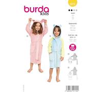 Burda kids Patron de couture #9219 Peignoir pour enfant avec oreilles d'animaux Niveau de couture 2 (léger) Taille 104-146
