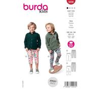Burda kids Patron de couture pour enfant Pantalon de jogging avec taille élastique #9208 Taille 104-146