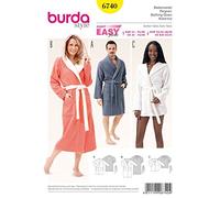 Burda Ladies & Mens Easy Sewing Pattern 6740 Dressing Gown Bath Robes by Burda