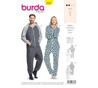 Burda Patron 6397 Combinaison, dames de 32 à 50 (XS à XL) et homme de 34 à 50 (XS à XL)