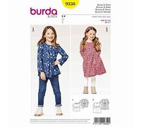 Burda Patron Kids 9350 Blouse et Robe, Autre, Blanc, 19 x 14 x 0.5 cm
