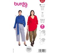 burda style #5612 Patron de couture pour pull pour femme Taille 46-60 | Niveau de couture « Super Easy », feuille de découpe en papier, grande taille