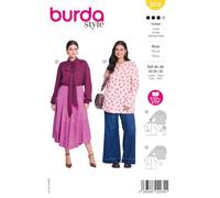 burda style #5619 Patron de couture pour chemisier à manches longues pour | Niveau de couture « moyen », feuille de découpe de papier, grande taille