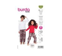 burda style 9250 Patron de couture pour enfant à manches longues et pantalon coudre soi-même [Enfants] Niveau 1 débutant, multicolore