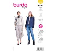 Burda style Patron de couture pour femme #5799 Veste en 2 variantes Taille 36-46 Niveau de couture 3 (moyen) avec instructions de couture étape par étape