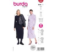 Burda style Patron de couture Robes midi pour femme avec drapé #5684 Taille 36-48