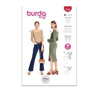 Burda Style Sewing Pattern B5738 Patron de couture pour robe et t-shirt pour femme