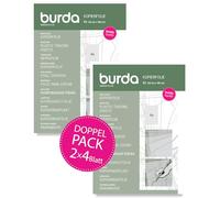 burdastyle Lot de 2 calques 2x4 feuilles, pour calquer des parties de patron de couture, transparent