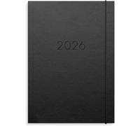 Burde Agency A5 Vega Noir2026 Planificateur Hebdomadaire Élégant en SimiliOrganiseur Idéal pour Étudiants, Professionnels et Usage Quotidien176 Pages