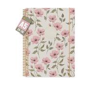 burde Life Planner Beige 2025/2026, Agenda A5 à Spirales - Organiseur Compact & Élégant, Planning Scolaire & Professionnel Daté, Journal Hebdomadaire, Couverture Rigide
