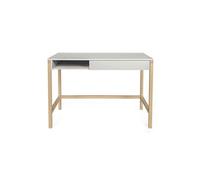 Bureau 1 niche 1 tiroir en bois gris - BU006