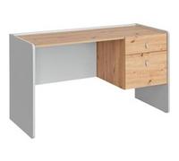 Bureau 1 Niche & 1 Tiroir vivero 134cm Gris & Naturel