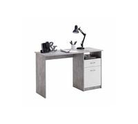 Bureau Design 1 Porte & 1 Tiroir "Sonka" 123cm Gris