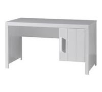 Paris Prix Bureau Erik Bois laqué blanc 1 caisson 1 porte 137 cm