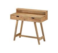 vidaXL Bois de Manguier Brut Solide Bureau Table d'Ordinateur Table d'Etude Table d'Ecriture Meuble Informatique Maison 328269