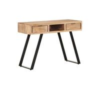 Vidaxl Bureau 107x45x79 Cm Bois D'acacia Solide Avec Bord Naturel Marron