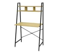 Bureau 2 étagères design industriel Beige, L. 84 x l. 45.5 x H. 142 cm, COLORADO