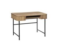 - Bureau 2 portes coulissante Colva - Marron et noir - Colva