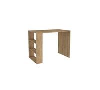 - Bureau 3 étagères en panneaux de Particules L.90 cm - Beige - Cool