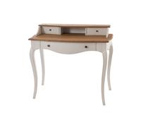 Bureau en bois et chêne L100 cm Loberon bois de bayur 55.00x100.00 cm
