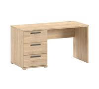 Bureau 3 Tiroirs "Sam" 140cm Chêne