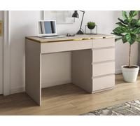Bureau - 5 tiroirs - Beige et doré - VUKIA de Pascal Morabito