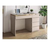 Bureau - 5 tiroirs - Beige et doré - VUKIA de Pascal Morabito