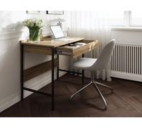 Bureau 90/120 x 55 - Style loft moderne avec tiroirs - Bureau avec pieds en métal - Cachemire, anthracite ou chêne Artisan