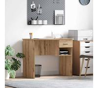 Vidaxl Bureau Avec Rangement En Chêne De Sonoma 90x49.5x75 Cm En Bois Massif