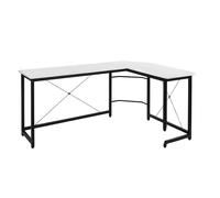 Bureau à domicile en L 167 cm - Pour le bureau, le home office et les jeux - Station de travail stable - Blanc
