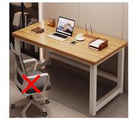 Bureau à domicile, table d'ordinateur pour jeux et écriture, poste de travail en teck, petit design peu encombrant, mobilier élégant pour espaces de travail modernes