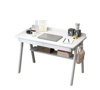 Bureau À Écriture for Poste De Travail,Table D'Étude en Bois,Bureau D'ordinateur avec Tiroir,Crochet Latéral,Style Moderne,pour Bureau,Chambre,Salon,pour Etudier Travailler(White,31.5" L(80cm))