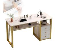 Bureau à ongles professionnel de 100 cm pour manucure, spa, station de travail, salon pour techniciens des ongles, design durable et élégant, idéal pour les salons de beauté