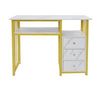 Bureau à ongles, table de manucure avec tiroirs, structure en marbre
