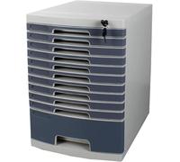 Bureau à tiroirs de fichiers, armoire A4 à 10/11 niveaux avec verrou de sécurité et index d'étiquettes, organisateur(11 layers)