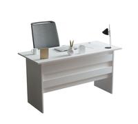Bureau - ACTUAL DIFFUSION - L140 x P60 x H73.8 cm - Blanc - Livraison gratuite sous 1 semaine