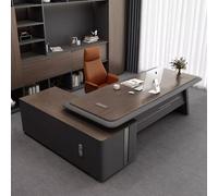 Bureau administratif Luxueux en Forme de L - 70,9/78,74 Pouces - Bureau d'ordinateur spacieux en Bois Massif, Poste de Travail administratif Moderne et Simple