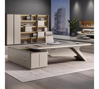 Bureau administratif Luxueux en Forme de L - 70,9/78,74 Pouces - Bureau d'ordinateur spacieux en Bois Massif, Poste de Travail administratif Moderne et Simple