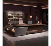 Bureau administratif Luxueux en Forme de L - 70,9/78,74 Pouces - Bureau d'ordinateur spacieux en Bois Massif, Poste de Travail administratif Moderne et Simple