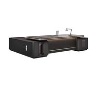 Bureau administratif Luxueux en Forme de L - 78,74/86,6 Pouces, spacieux Bureau d'ordinateur de Direction en Bois Massif, Poste de Travail administratif Moderne et Simple