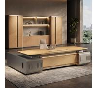 Bureau administratif Luxueux en Forme de L - 98,43/114,2 cm - Bureau d'ordinateur spacieux en Bois Massif, Poste de Travail administratif Moderne et Simple