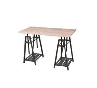 - Bureau architecte avec Trepied - Noir et Bois - H. 75 cm - Dock