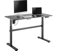 Bureau assis/debout Ergo Office ER-434 réglable en hauteur électriquement 140x60cm max. 118cm Table ergonomique Charge max. 50kg Noir