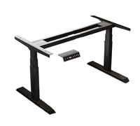 Bureau Assis Debout Cadre de Électrique Réglable Double Moteur Métal Standing Desk Frame avec Affichage Numérique Largeur et Hauteur Réglables Cadre de Bureau Informatique(Black)