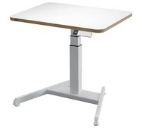 Bureau assis-debout compact Leitz Ergo - Réglage éléctrique en hauteur - L. 80 x P. 60 cm - Blanc