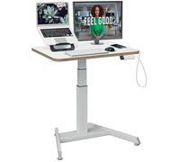 Bureau assis-debout électrique - LEITZ - Ergo - Réglable 65-130 cm - 4 préréglages (mémoire) - 5 ports USB