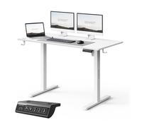 Bureau électrique - SENSE7 - NOJO Light - 120 x 60 cm - Réglable en hauteur - Design scandinave - Blanc