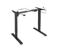 Bureau assis/debout en acier réglage électrique de la hauteur noir
