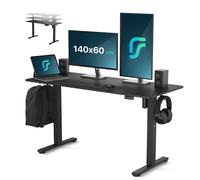 Bureau assis debout Flowsense - Bureau électrique réglable - 140 x 60 cm