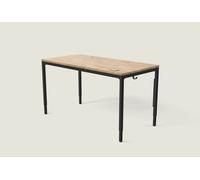 Bureau assis debout HomeMax - Noir / Chêne massif / 160x80 cm